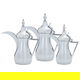 Sulaiman Steel Al Saif Gallery Dallah Set, 0.76/0.82/1.14 litre, 3 Pieces - Silver product image 1