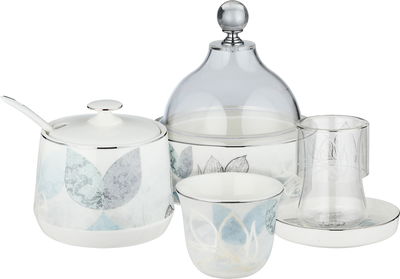 Al Saif Gallery Porcelain Date Sugar Cup Serving Set, 11cm, 29 Pieces - Multicolor product image 1