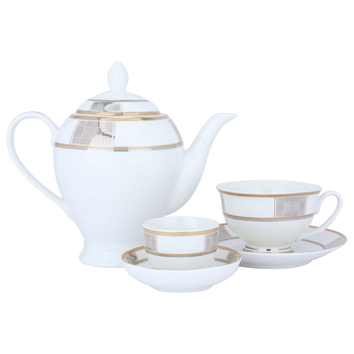 طقم سفرة بورسلان السيف غاليري، 65 قطعة، دائري - أبيض product image 2