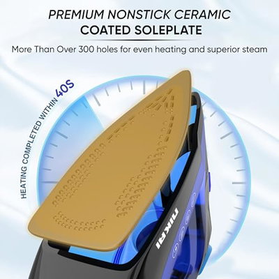كاوية بخار نيكاي، 1600 واط، 280 مل، NSI858AX - اسود product image 6
