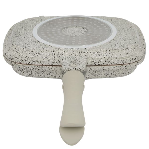 Rocky Granite Frying Pan, 24 cm, Double Sided - Light Beige product image 3