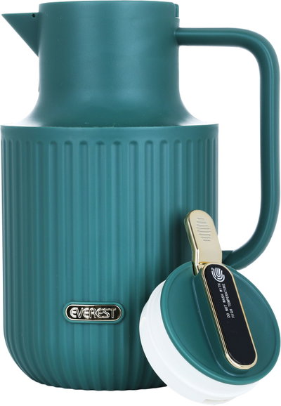 Everest Laura Thermos, 1.5 litres, gilded, thermal glass inner shell, plastic outer shell - green product image 5
