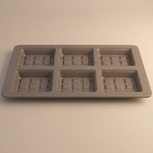 Granite Bake Chef Mold, Rectangle, 2.5 x 28.3 x 40.5 cm, 6 Eyes - Brown product image