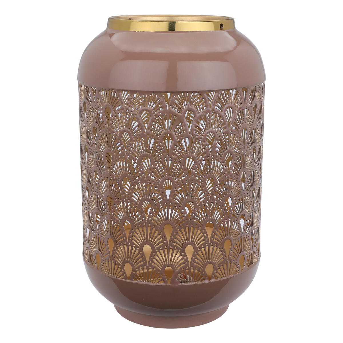 فانوس استيل العين الاندلسية، 17 × 17 × 29 سم - بني product image 3