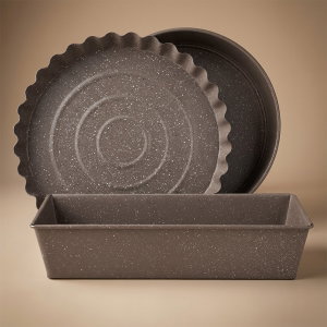 طقم قوالب كيك جرانيت السيف غاليري، 26×6.8/ 28×3.5 /31×11 سم، 3 قطع - بني product image