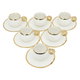 Al Saif Gallery ceramic Arabic coffee cups set, 12 pieces - golden yellow product image 2