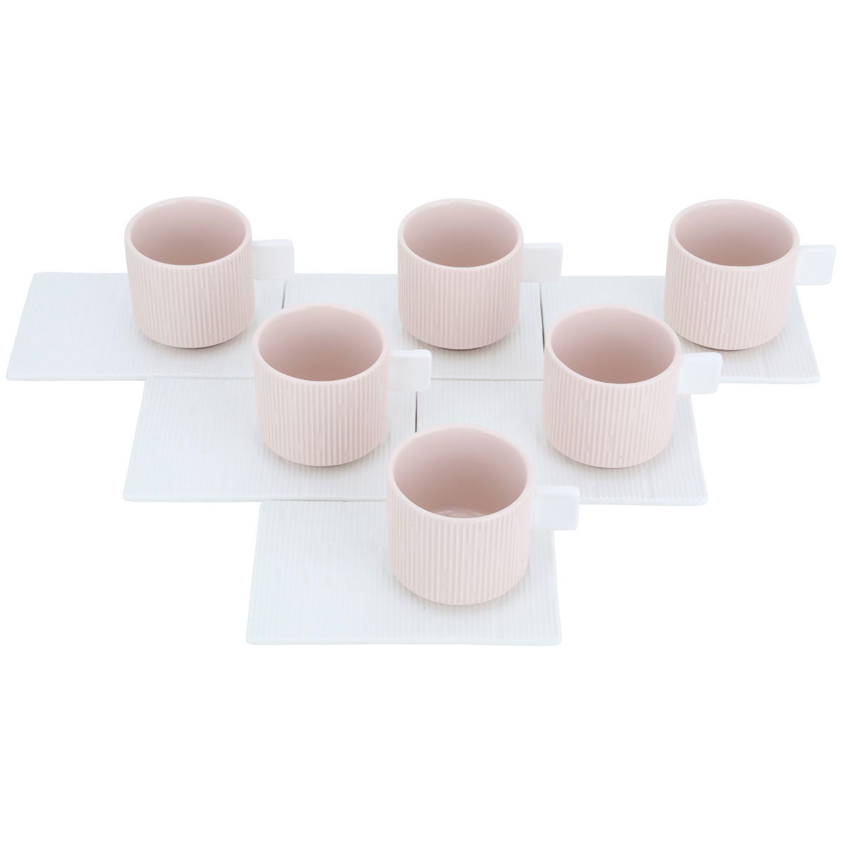 Al Saif Gallery Ceramic Turkish Coffee Cups Set, 12 Pieces - Pink product image 2