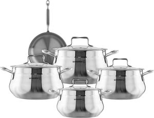 طقم قدور استيل كوركماز، 9 قطع - فضي product image