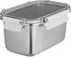 علبة تخزين ستانلس استيل الصحاح، 19x12x10 سم، غطاء بلاستيك، قفل - فضي شفاف product image 3