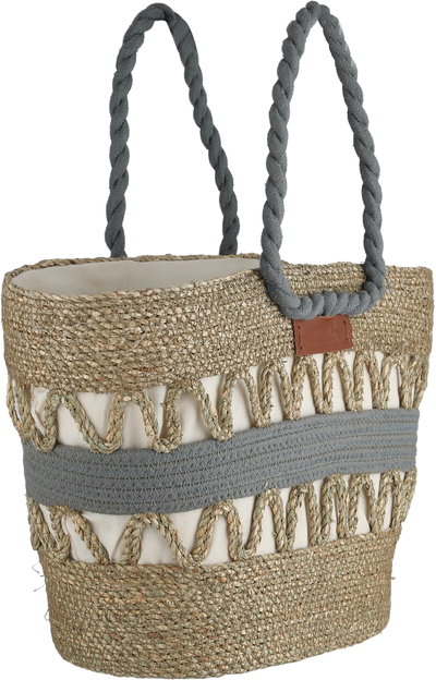 شنطة ترامس خوص السيف غاليري، 50x30 سم - بيج رمادي غامق product image 2