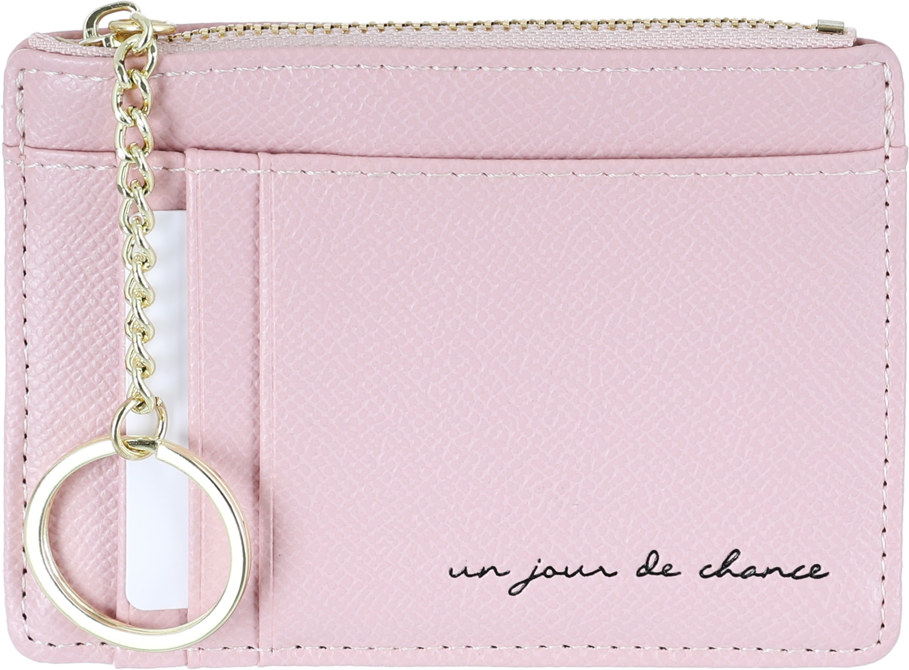 SAIFSO Plastic Card Wallet, 12 x 9 cm - Pink product image