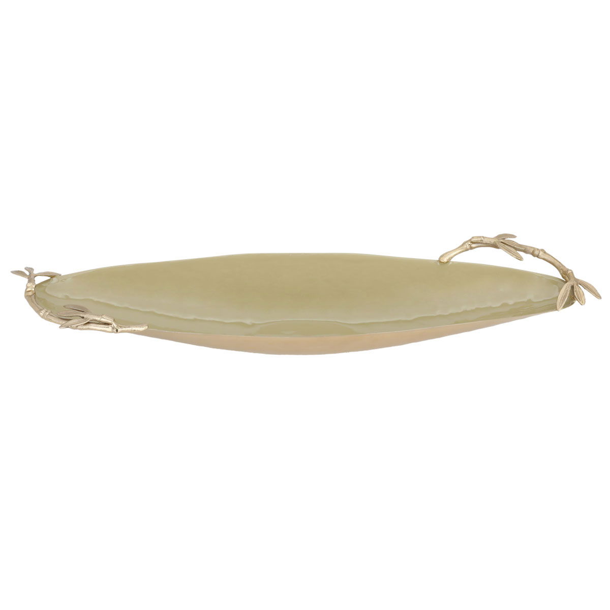 Al Saif Gallery Steel Serving Plate, Round - Gold product image