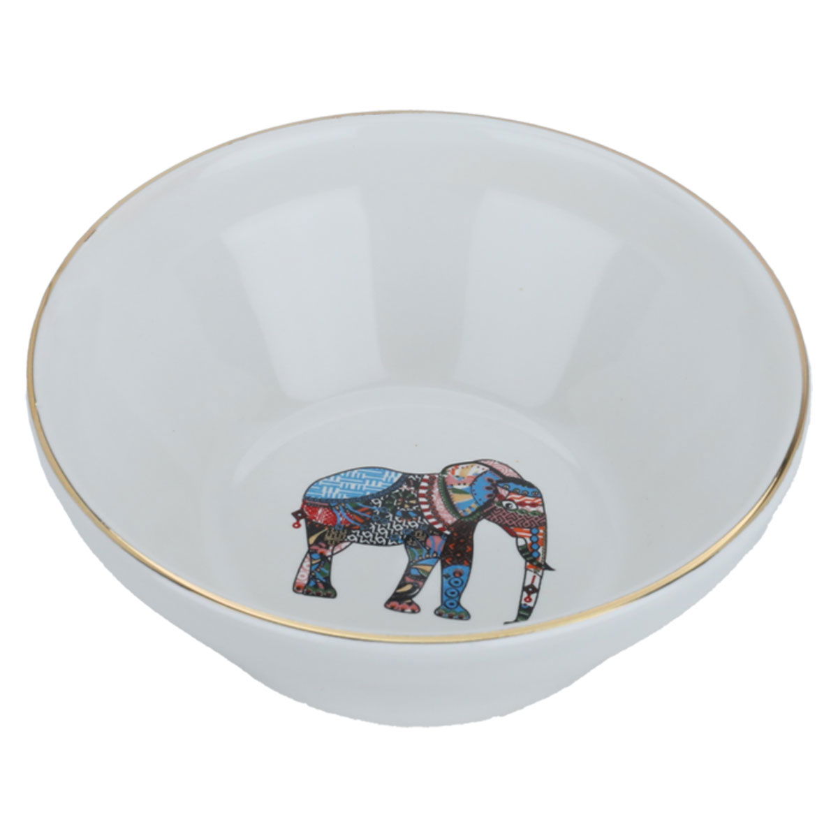 Al Saif Gallery Porcelain Soup Bowl, 12 cm, elephant pattern - white product image 2