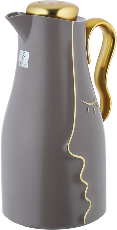 Al Saif Gallery Hawaa Thermos Set, 0.7/1 Liter, 2 Pieces, Inner Glass Case, Outer Plastic Body - Light Grey product image 5