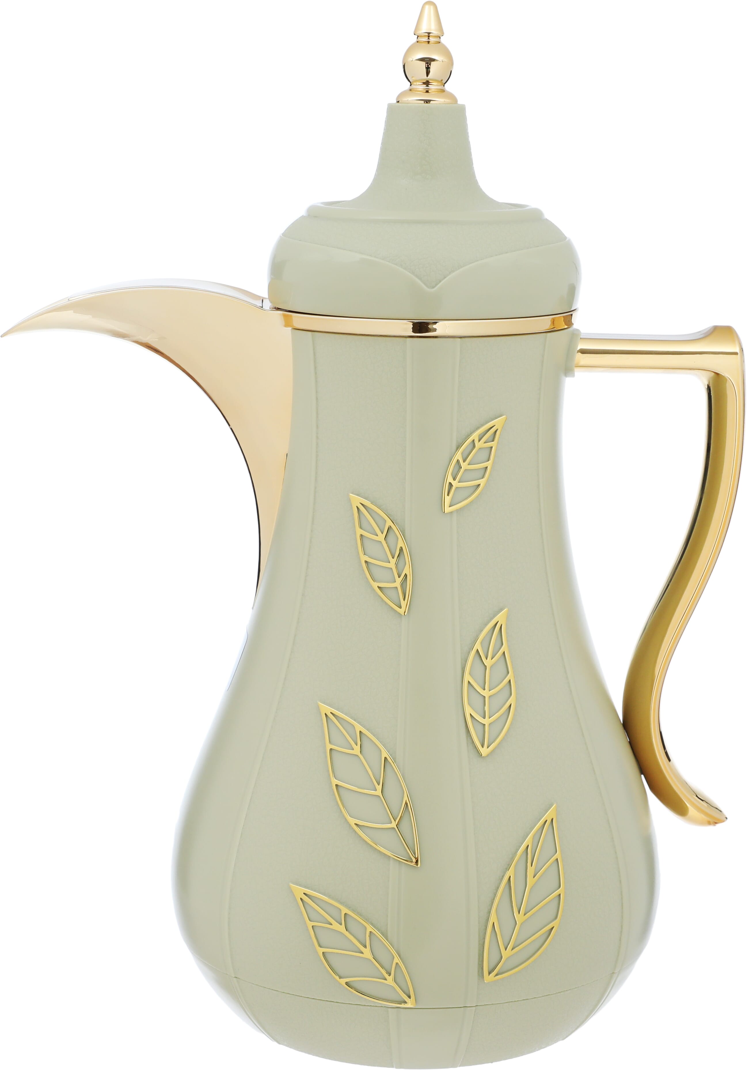 Al Saif Gallery thermos set, two pieces, 1 liter, glass inner container, plastic outer shell - light green product image 3