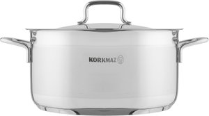Korkmaz Alpha Stainless Steel Pot, 26 cm, 6.8 Liters - Silver product image 2