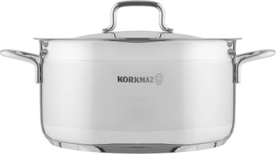 Korkmaz Alpha Stainless Steel Pot, 26 cm, 6.8 Liters - Silver product image 2