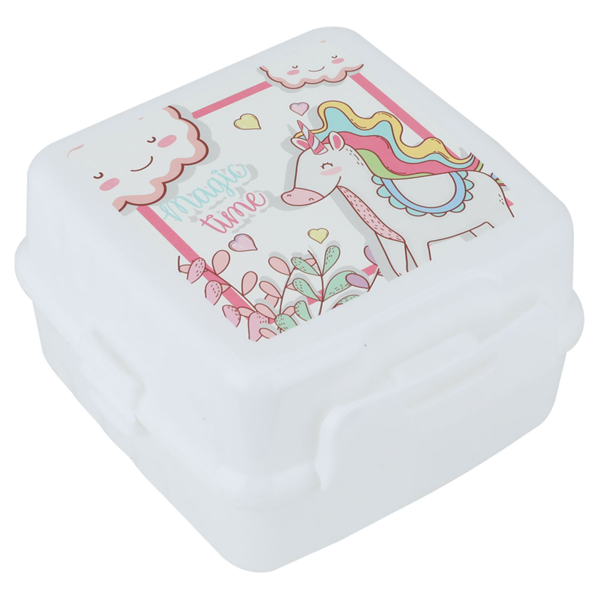 حافظة طعام بلاستيك تيتيز، 14×14×10 سم، 0.8 لتر، مربع - أبيض product image 2