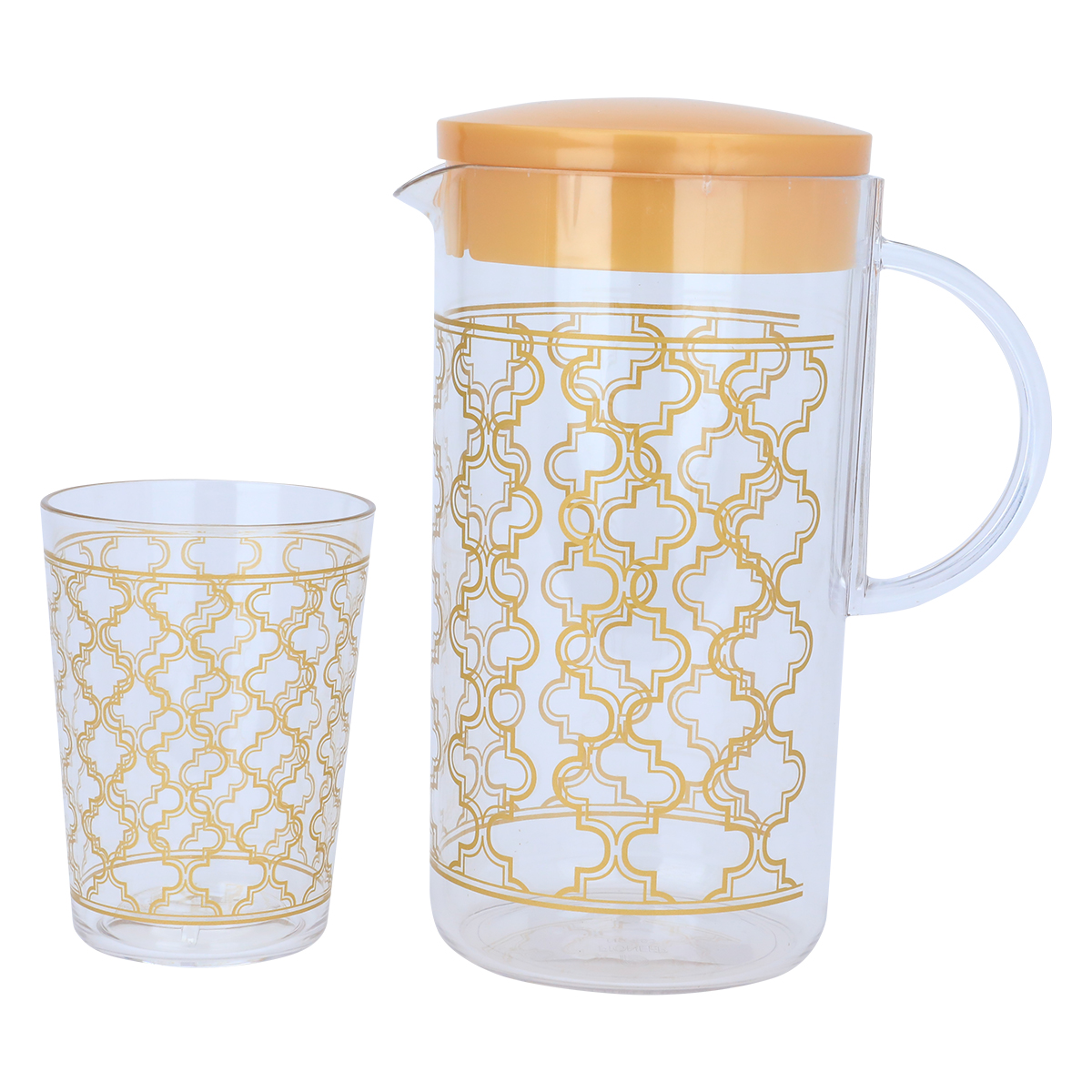 Al Saif Gallery Plastic Cups and Cups Set, 0.4/1.2 L, 4 Cups - Transparent product image