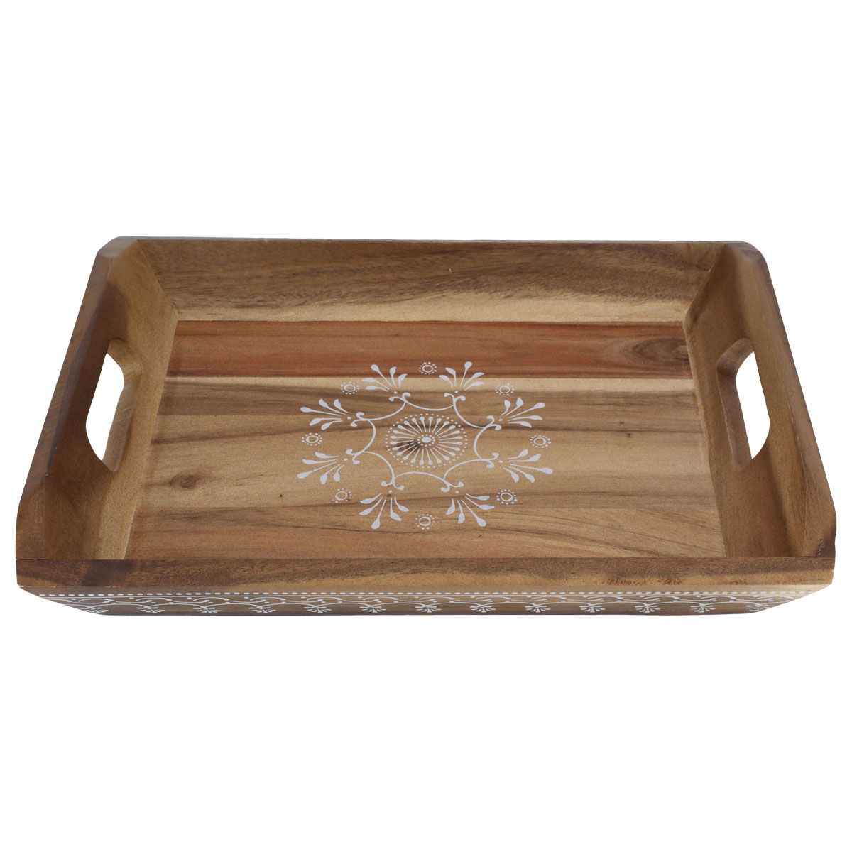 Alsaif Gallery Wood Tofareya, 40 x 30 x 5 cm, rectangle, white-brown pattern product image 3