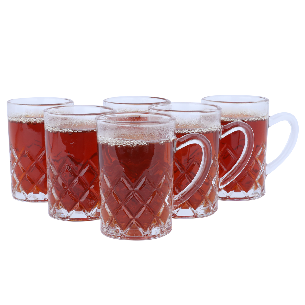 Saif Gallery Bialat Max Glass Tea Set, 6 Pieces, Glass Handle - Transparent product image