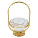 Al Saif Gallery porcelain date, 14 x 14 x 24.5 cm, engraved with lid, golden stand - white product image 2