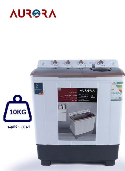 Aurora AR-11TTH Semi-Automatic Washing Machine, 10 kg, Twin Tub, 1100 RPM - White product image 8