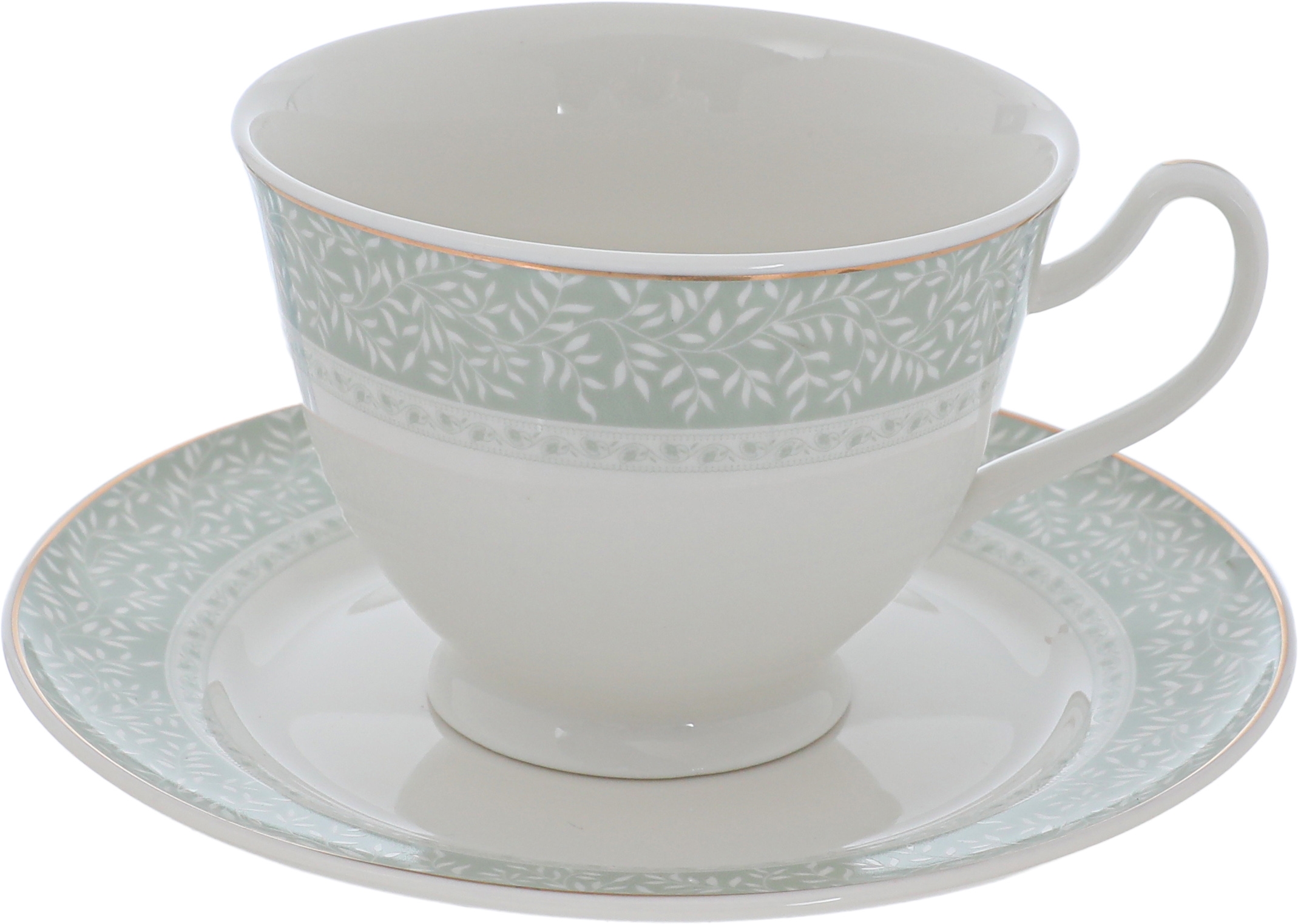 Victoria Al Saif Gallery porcelain dining set, 65 pieces, pattern - white green product image 11