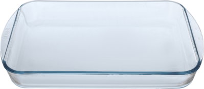 طقم صينية طهي زجاج بايركس، 2 قطعة، مستطيل - شفاف product image 4