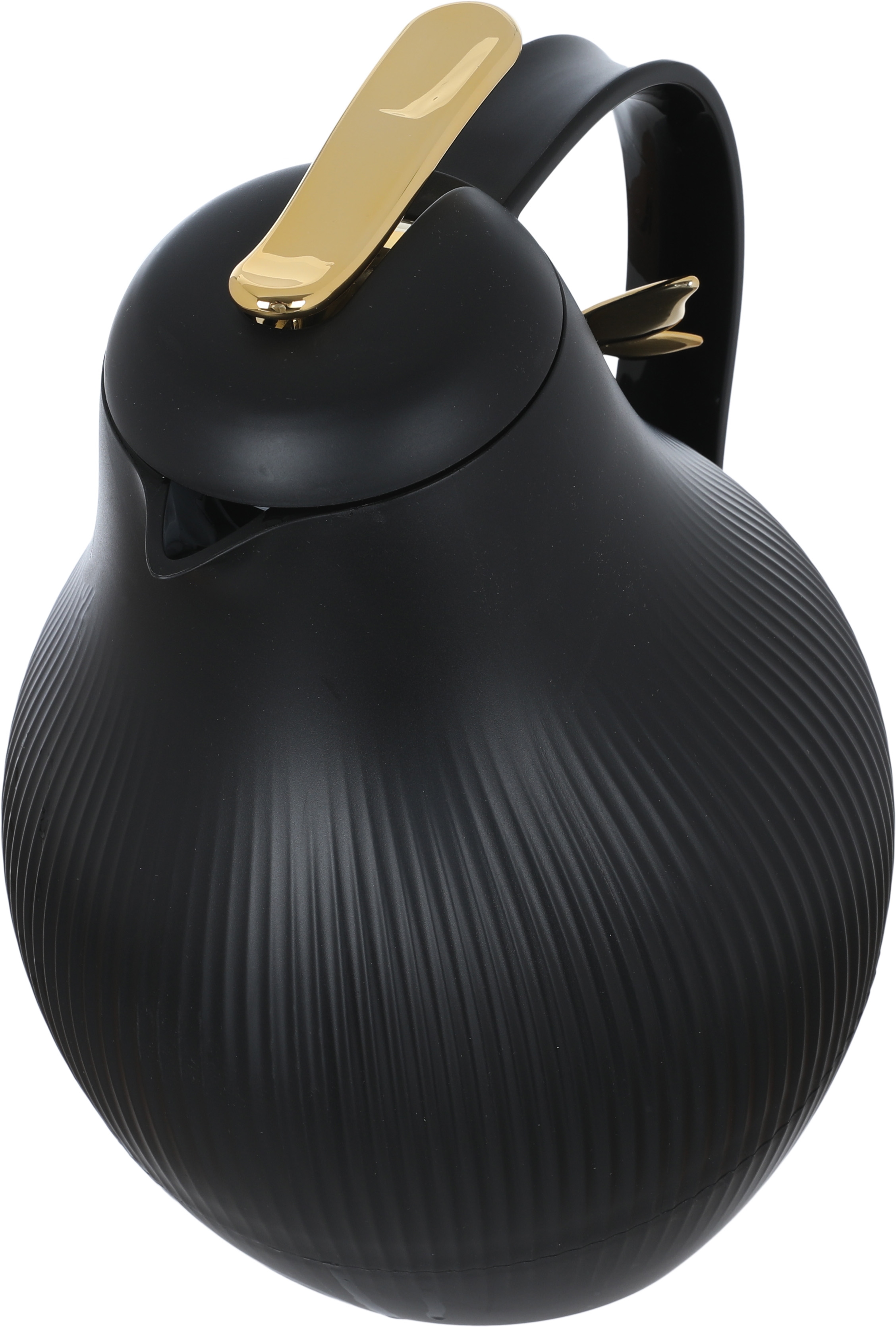 Al Saif Gallery Dora thermos, golden butterfly, 1.5 liters, thermal glass inner container, plastic outer shell - black product image 2