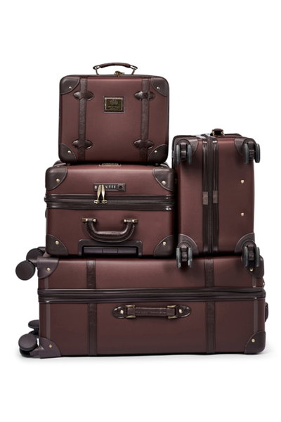 Limra LMA-7050 Artificial Leather Luggage Set, 4 Sizes, 4 Wheels, 360 Degree Rotating - Dark Brown product image 2