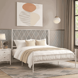سرير حديد دبل، 100×180×200 سم - ابيض product image