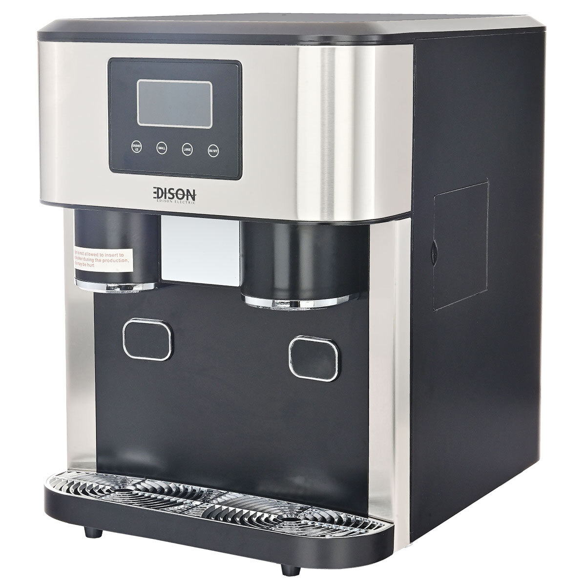 Edison Digital Kim15 Ice Maker With Crusher And Refrigerator, 1.8 L, 15-20 Kg In 24 Hours, 16 Pieces In 12 Minutes - Black product image 2