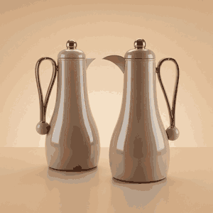 طقم ترامس غيم السيف غاليري، قطعتين، 1/1 لتر، حافظة داخلية زجاج، يد ذهبي - كابتشينو product image