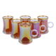 Max Glass tea set, 6 pieces, 300 ml, gold font - transparent product image 1