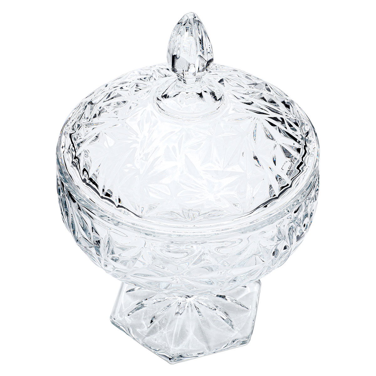 Al Saif Gallery glass cup, 16 x 24 cm, cover, base - transparent product image 2