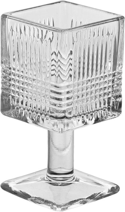 طقم كاسات تقديم زجاج السيف غاليري، 6 قطع، مربع، قاعدة - شفاف product image 3
