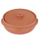 Elizi Pottery Tray with Lid, 28 x 28 x 9 cm, Medium Deep - Brown product image 1