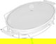 Wahj Al Masa Ceramic Heater, 12 Inch, Oval, Base - Silver White product image 2