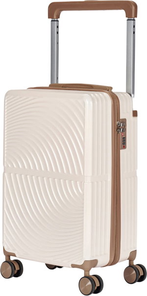 شنط كابينة طائرة بولي كربون ليمرا، 20 بوصة، 4 عجلات، زاويه 360 درجة، OT-9009 - بيج ذهبي product image