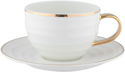 طقم سفرة بورسلان السيف غاليري، 60 قطعة - ابيض ذهبي product image 7