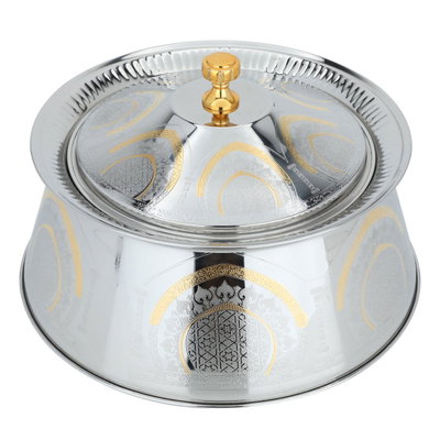 حافظة طعام ماجليت استيل السيف غاليري، 3500 مل، منقوش ذهبي - فضي product image 2