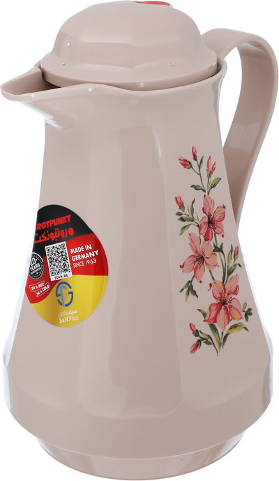 Rotpont thermos, 1 liter, glass inner container, plastic outer shell - dark beige product image 3
