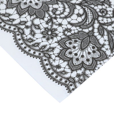 Al Saif Gallery dining napkins, 40 x 40 cm, black pattern, 20 pieces - white product image 3