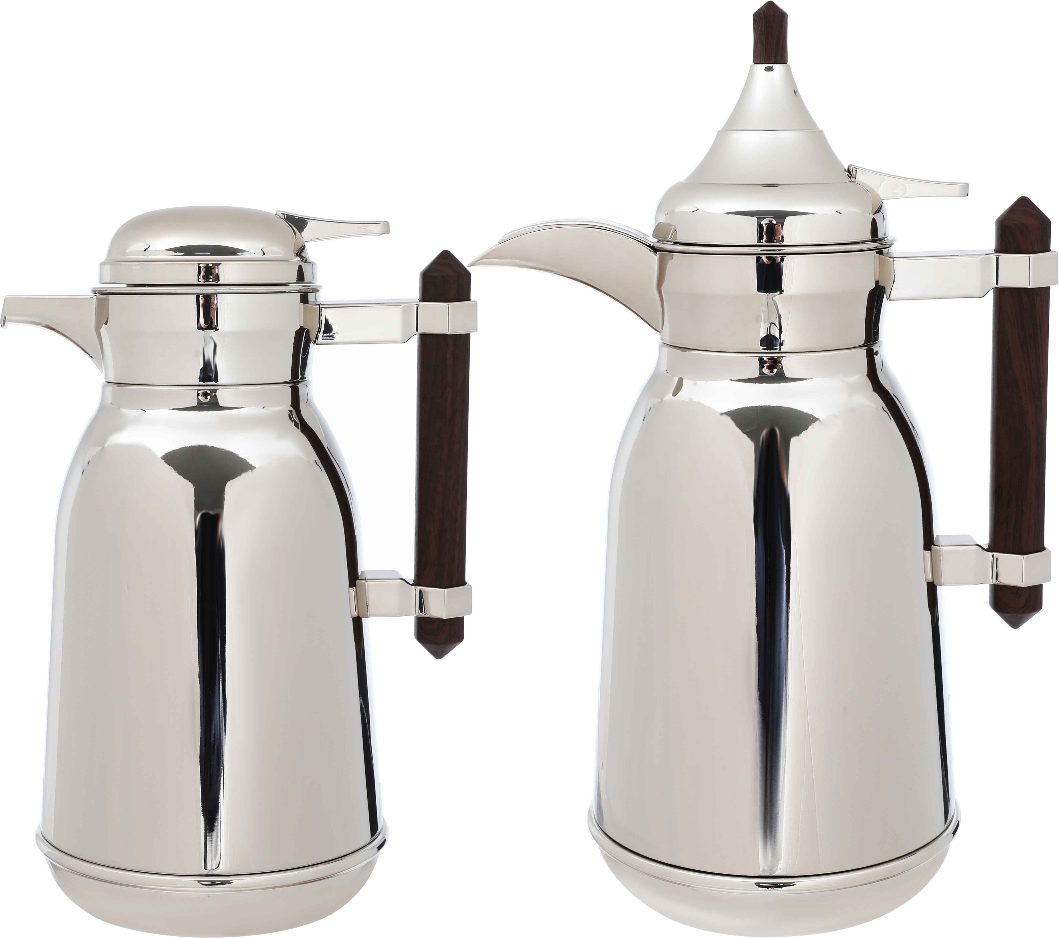 Al Saif Gallery stainless steel thermos set, 1/0.75 litre, two pieces - silver product image 1