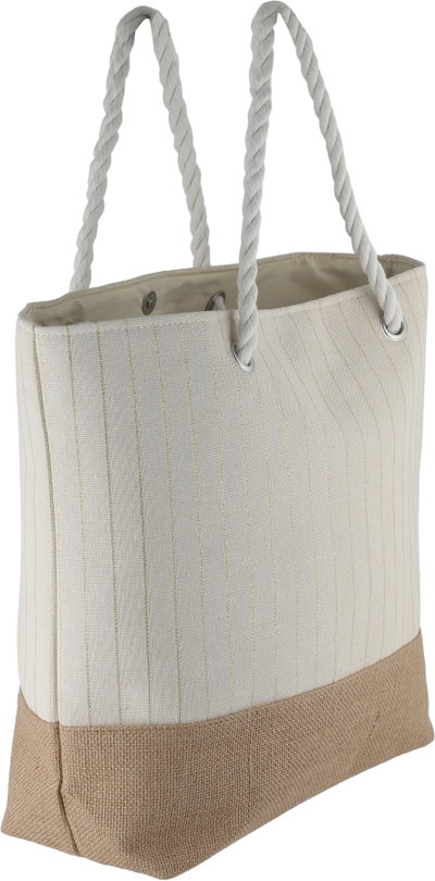 طقم شنطة قماش السيف غاليري، 2 قطعة، 38x15x35 سم - كريمي product image 4