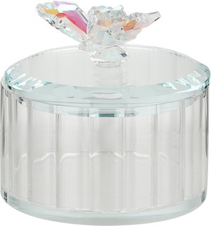 علبة تخزين زجاج السيف غاليري، 10x10x9.5 سم، دائري، غطاء - شفاف ملون product image 2