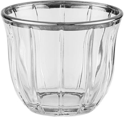 طقم فناجين وبيالات مع صحون زجاج السيف غاليري، 18 قطعة، 60 / 100 مل - شفاف فضي product image 3