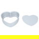 Bake Chef Aluminum Cake Mold, 10 x 2 Inch, Heart, with Removable Base - Silver product image 2