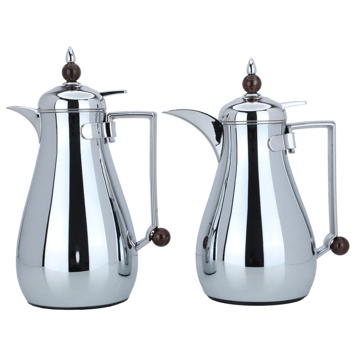 Al Saif Gallery Thermos set with Tofreya , 3 pieces, glass inner container, plastic outer shell - silver product image 2